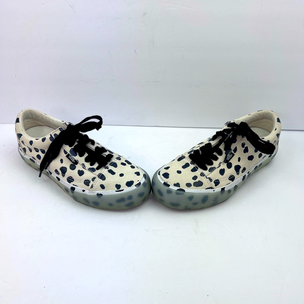 VANS OLD SKOOL NS VLT LX DALMATION, UPPER LEATHER, CRAM & BLACK, M 7.5, W 8.5 - Picture 9 of 17